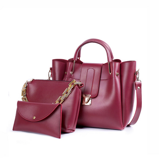 Swag Maroon 3 Pcs Handbag