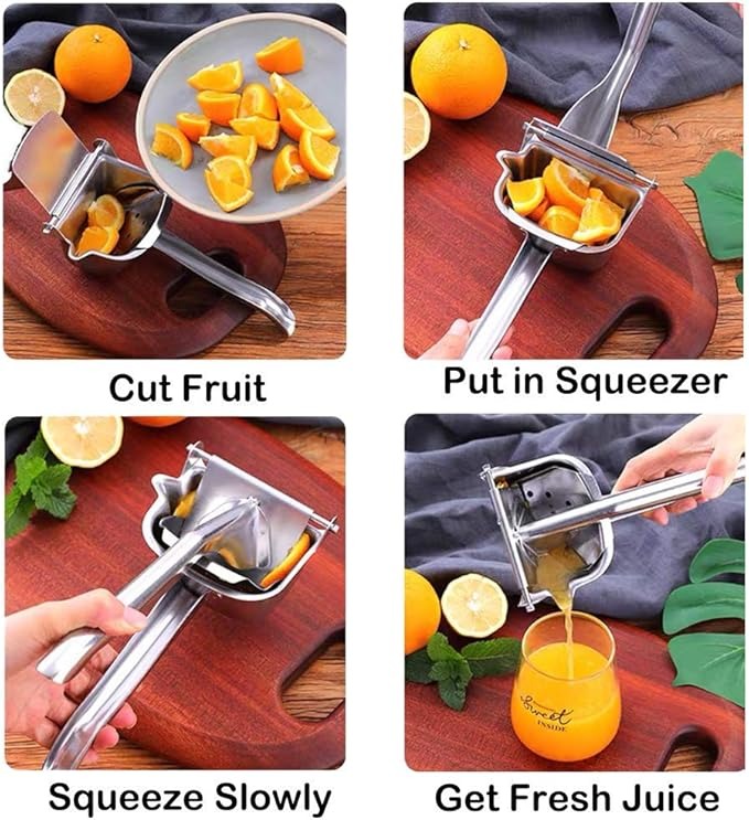 Aluminum Hand Press Juicer: Fresh Juice Made Easy